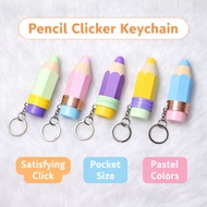 Pencil Clicker Keychain | Pastel Fidget Clicker Toy | Cute Stress Relief Keychain