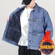 Denim Jackets Spring and Autumn men's denim trendy brand high street ruffian handsome versatile casual jacket top for men jiahuiqi