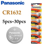 5-30pcs Original Panasonic CR1632 CR 1632 ECR1632 DL1632 Button Batteries Cell Coin Lithium Battery 