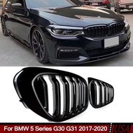 Car Front Bumper Racing Grille For BMW 5 Series G30 G31 520i 530i 540i M5 2017-2020 Double Slat Kidn