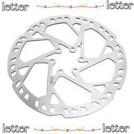 LETTER Cycle Disc Brake, 2.3mm Thick Stainless Steel Disc Brake Rotor, Durable 6 Hole Design Silver 