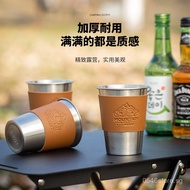 Outdoor camping stainless steel cup sleeve, water cup insulation sleeve, anti-scald high-temperature