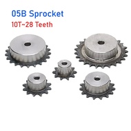 1pcs 05B Sprocket 10T~28 Teeth 45#Steel Chain Drive Sprocke With Step Sprockets For 05B-1 Roller Cha