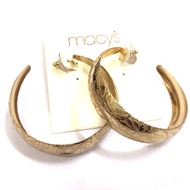 Golden big loop earrings