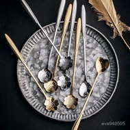 Stirring Stick Rod Stainless Steel Coffee Spoon High-Value Cherry Blossom Petal Flower Long Handle Y