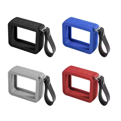 T8WC Silicone Protective Cover Shockproof Speaker Carrying Case with Handy PU Strap for JBL GO 2 Spe
