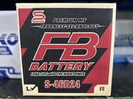แบตเตอรี่พร้อมใช้ FB รุ่น.ใหม่ พร้อมใช้(MAINTENANCE FREE) S-46B24L) 45 แอมป์ ขนาดยาว24 กว้าง13 สูง23