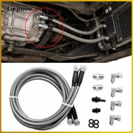 [Gepnoo] Heavy Duty Transmission Oil Cooler Hose Kit 70inch Braided Steel Lines for Chevrolet TH400 