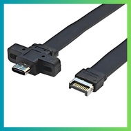 Connectors USB 3.2 Front Panel Extension Cable,GEN2x2 Baffle Cable TYPE-E to Chassis Type-C Front C 