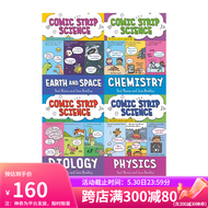 预售 英文原版 漫画科学绘本 4册 Comic Strip Science Biology Physics 物理 Chemistry 化学Earth and Space 地球与太空 .