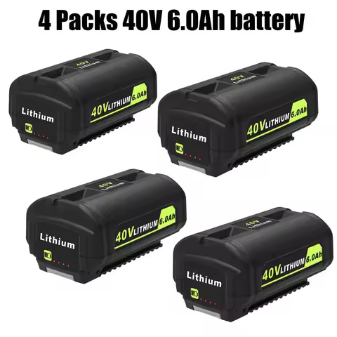40V 6AH high-power lithium battery, for Ryobi RY40200 tool battery OP4050 OP4026 , RY40430 RY40770,R