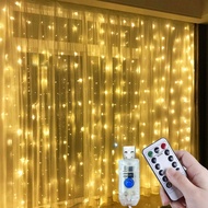 3M 300 LED Window Curtain String Light 8 Lighting Modes USB String Lights Fairy Lights for Christmas