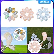 [Etekaxa] 9 Pieces Golf Iron Covers Set Golf Club Head Covers Wear Resistant Head