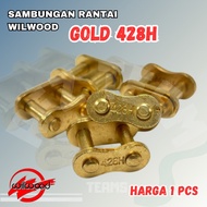 [ WILWOOD ] Universal 428H Thick Chain Connection 428H 428 Chain | 428 H Gold Thick Chain Connection
