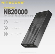 พร้อมส่ง ไฟฉาย Interwoven คาร์บอนไฟเบอร์แผ่น Nitecore NB20000 / NB10000 QC USB 4/1Port 20000MAh Power Bank