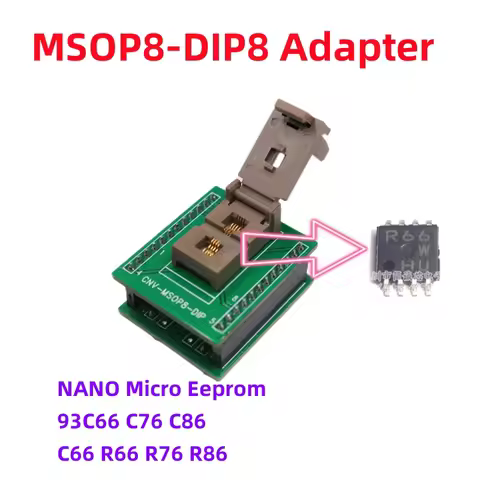 NANO Micro 93C66 C76 C86 R66 R76 R86 3*3mm Chip EEPROM Adaptor Socket MSOP8 to DIP8 For UPA USB Ipro