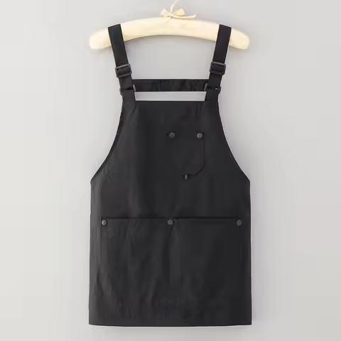 New Japanese Minimalist Short Apron Household Kitchen Anti Dirty Waist Apron Catering Work Uniform F