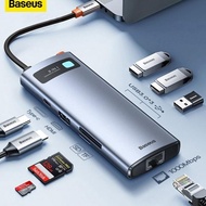 - Baseus 8 in 1 USB Type C Hub Adapter USB 3.0 4K 60Hz Docking Station