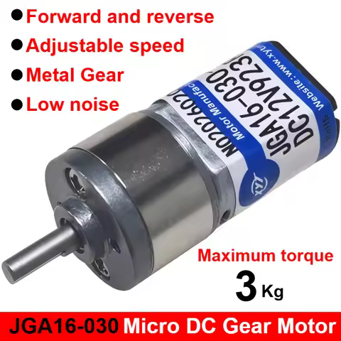 1pc 16GA-030 DC 6V 12V Gear Motor DC Motor Electric Gear Motor High Torque 30 60 100 150 200 300 RPM