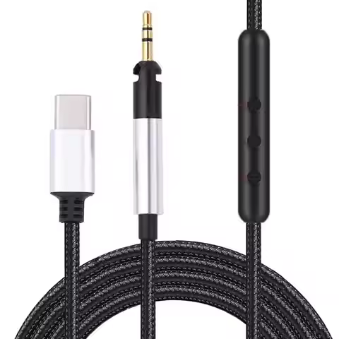 USB Type C Cables for Yamaha HPH-MT5 HPH-MT5W HPH-MT8 Headphone Cable Replacement Cords With Microph