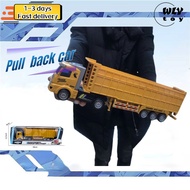 Pull back car Semi-trailer heavy truck engineering dump Vehicle transport container Lori model boy's