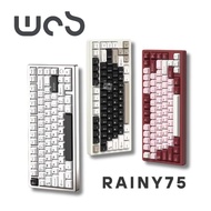 WOBKEY Rainy75 Aluminum 75% Customized Mechanical Keyboard with Superior Acoustics, Wired, BT, 2.4G 