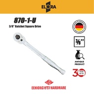 ELORA 870-1-U 3/8” ratchet square drive Over 30 years MADE IN GERMANY reversible ratchet socket set 
