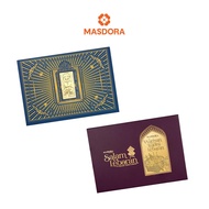 MASDORA 999.9 Gold Wafer Salam Lebaran Collection ~ COMBO (0.25GM + 1.00GM) (EMAS 999.9/24K)