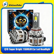 2PCS Q10 H4 LED Headlight 6000K White 12V H1 H7 H11 9005 9006 9012 Auto Light Accessories 120W 11600