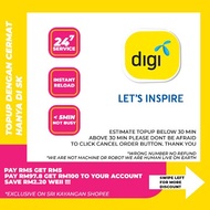 INSTANT RELOAD DIGI PREPAID / POSPAID MURAH AUTOMATIC TOPUP *EXCLUSIVE RM50 & RM100