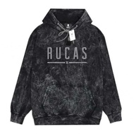 Trabas.Co Rucas Txt Washing Hoodie Sweater Jacket Black SandwashBIG