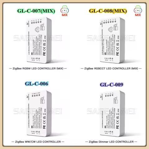GLEDOPTO GL-C-006/007/008/009 2.4G Wireless LED strip Controller Zigbee3.0 RGB+CCT RGBW WWCW Voice C