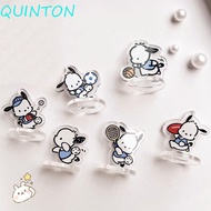 QUINTON Pochacco Acrylic Stand Cute 1PC Fans Collection Stand Card Pachacco Ornament Desktop Decorations Acrylic Car Dashboard Doll Pochacco Figure Plate