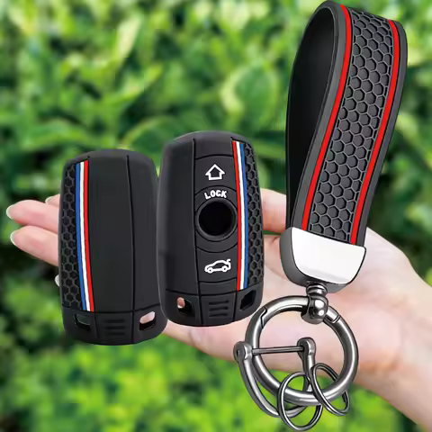 Keychain Silicone Car Key Case Key Chain For BMW E60 E61 E70 E81 E87 E90 E91 E92 X1 X5 X3 1 3 5 6 Se