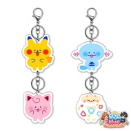 Diy Custom Clefairy Togepi Wooper Q Version Acrylic Keychain Cute Cartoons Backpack wight hue