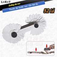Dual system 52-leaf thread gauge 60 0.25mm-6.0mm and 55 L+R+T Thread gauge tapping tooth pitch measu