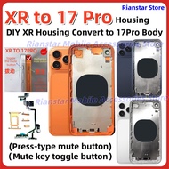 NEW DIY XR Housing Convert to 17Pro Body，XR to 17 Pro Body Large Camera, , XR Convert to 17 Pro Dess