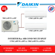 DAIKIN (Ready Stock+Fast Shipping) MKC-50RVM (R32) OUTDOOR-2.0HP + 2 UNIT 1.5 HP(INDOOR) CTKC35RVM MULTI-SPLIT AIR COND INVERTER