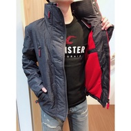 [Ayllon] Seasonal Style Extremely Dry Superdry Men's Version Double Zipper Windbreaker Jacket (Hoodless Style) Daigou