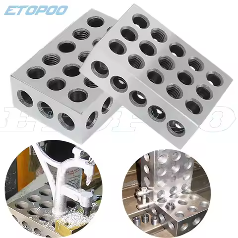 2pcs/set 25-50-75mm Hardened Steel Blocks 0.005" Precision Matched Machinist 123 Milling Tool 23 Hol