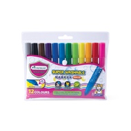 ปากกามาร์คเกอร์ชนิดล้างออกได้ MWM 12R 7.5มม. คละสี(12สี
