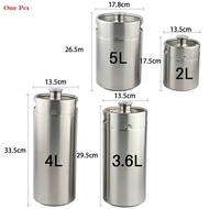 2L/3.6L/4L/5L SUS304 Mini Keg Beer Growler,Portable Beer Bottle,Beer Barrel With Caps,For Home Beer Brewing Outdoor BBQ Party