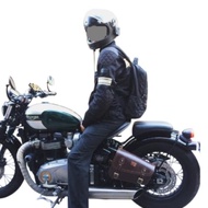 Triumph 側袋 (深棕色) 真皮適用於 Bobber, Speedmaster, 無需支架