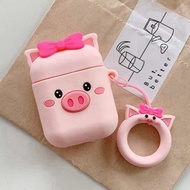 (MO)AirPods盒配指扣(不包耳機) : 粉小豬