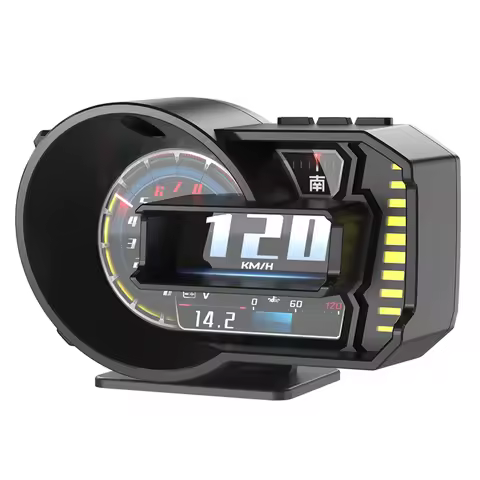 New A590 Head Up Display Full LCD OBD+GPS Instrument Panel Modification Gauge RPM Voltage Oi Pressur