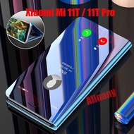Xiaomi Mi 11T / Mi 11T Pro Case Flip Mirror Plating Leather Casing Phone Xiaomi 11T Pro 11TPro Cover