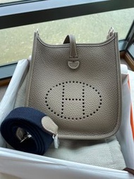 Hermes Mini Evelyne 大象灰