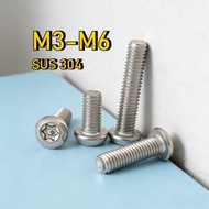 304 Stainless Steel Plate Head/Round Head with Needle Torx Screw M3M4M5M6 [WDY-G]
