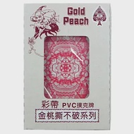 金桃撕不破系列-彩帶PVC撲克牌 紅