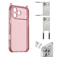 New XDcase Candy DIY Detachable Lanyard Hole Shockproof Phone Case For iPhone 16 Plus/iPhone 17/iPho